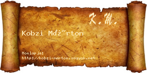 Kobzi Márton névjegykártya