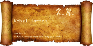Kobzi Márton névjegykártya