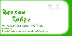 marton kobzi business card